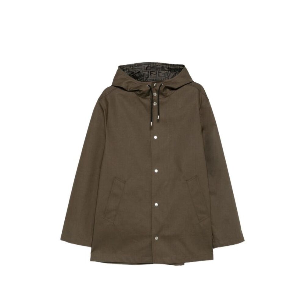 Fendi Green Coats - Parkas Men